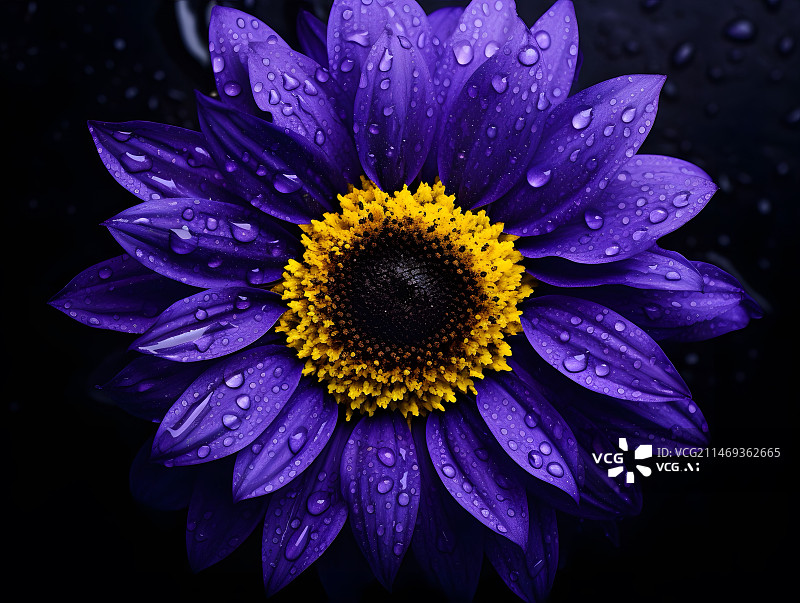 【AI数字艺术】向日葵紫外摄影图片素材