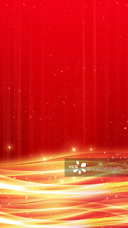 曲线星光点点贵族周年庆红色新年企业背景墙图片素材