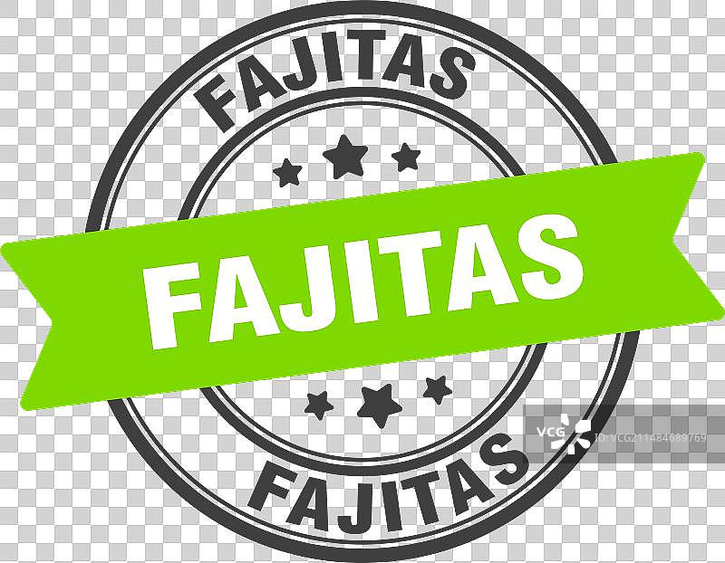 Fajitas邮票Fajitas标签上透明图片素材