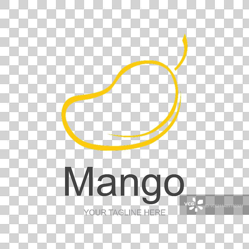 芒果标志水果设计简约简约的风格图片素材