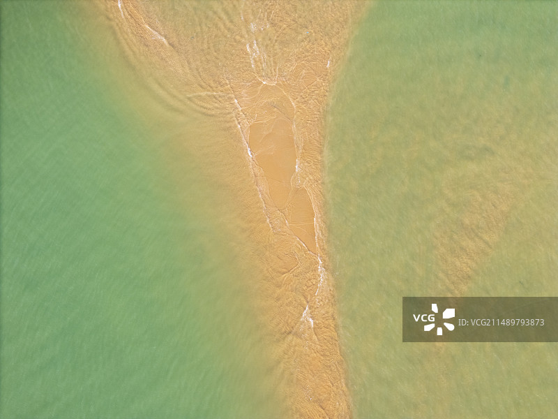 阳江市海陵岛海滩上的高角度视图图片素材