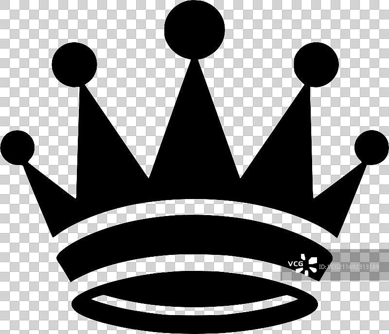 皇冠——黑白相间图片素材
