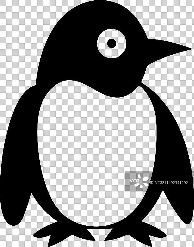 企鹅-极简主义和扁平的标志图片素材