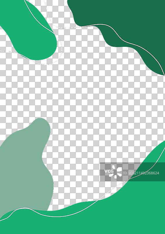 绿色形状的孟菲斯抽象背景图片素材