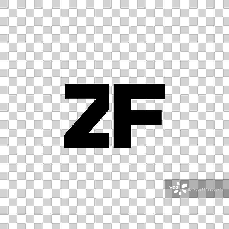 字母z和f zf标志设计模板最小图片素材