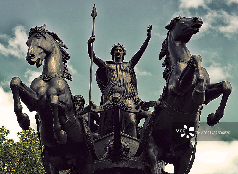 布迪卡雕像，艾西尼部落的女王图片素材