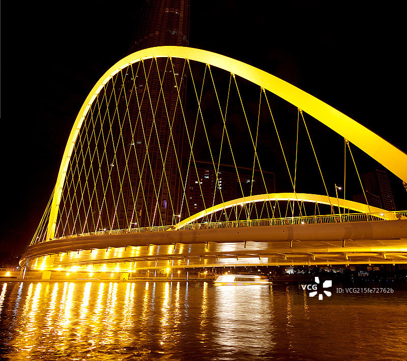 大沽桥夜景图片素材