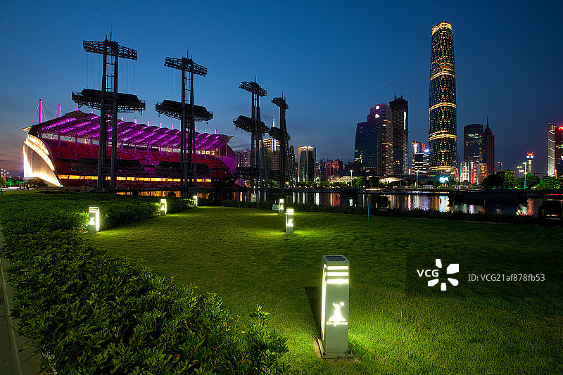 广州海心沙亚运公园夜景图片素材