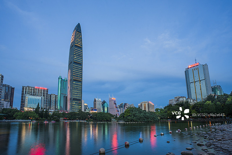 深圳荔枝公园拍摄高楼大厦图片素材