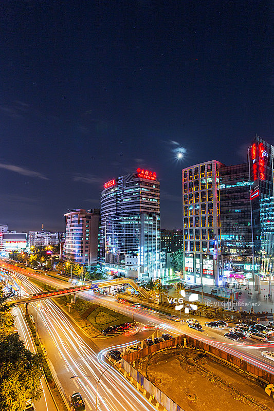 北京中关村夜景图片素材