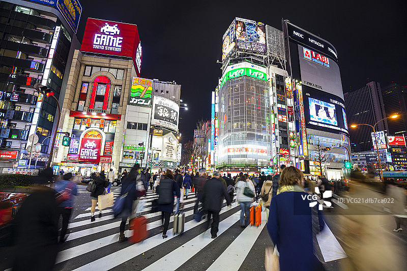 东京街头-夜景图片素材