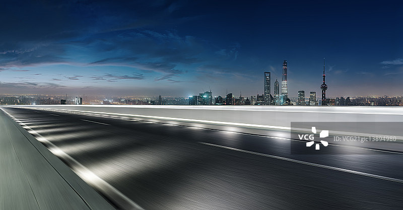 上海城市风光道路图片素材