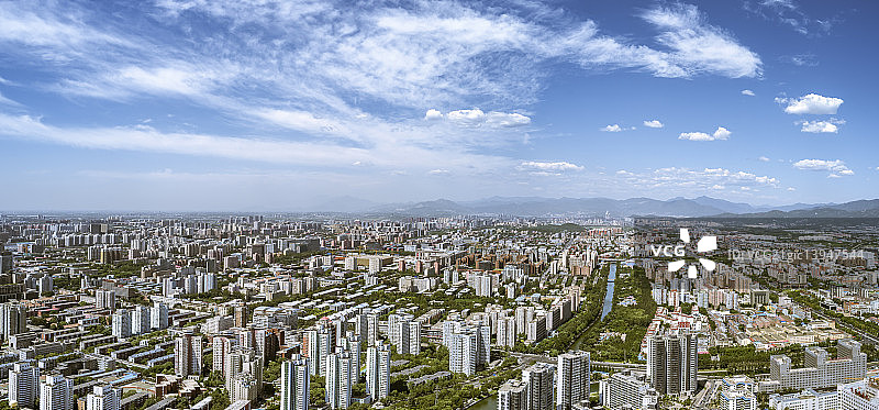 中央电视塔鸟瞰北京全貌图片素材