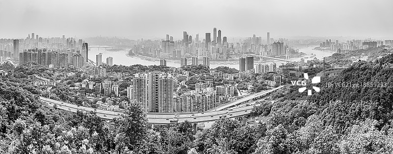重庆城市轮廓全景图片素材