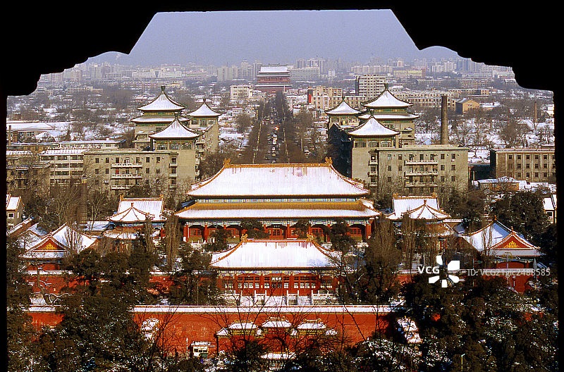 北京故宫雪景图片素材