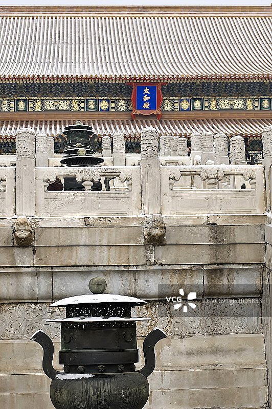 冬季的故宫雪景图片素材