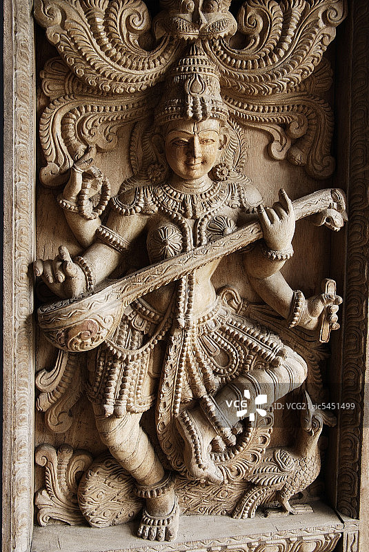 印度神湿婆的木雕图片素材