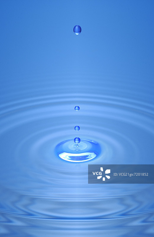 水滴和涟漪的水，CG图片素材
