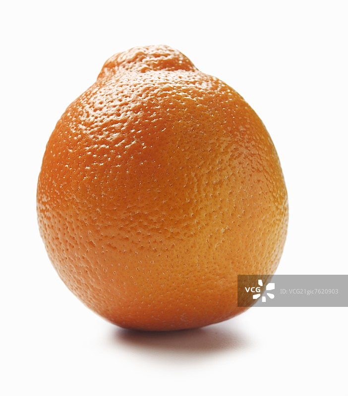 一个单一的橙色在白色的背景图片素材
