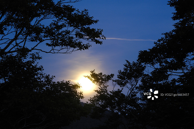 月亮,福岛,日本图片素材