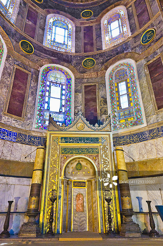 土耳其，伊斯坦布尔，圣索菲亚清真寺圣坛图片素材