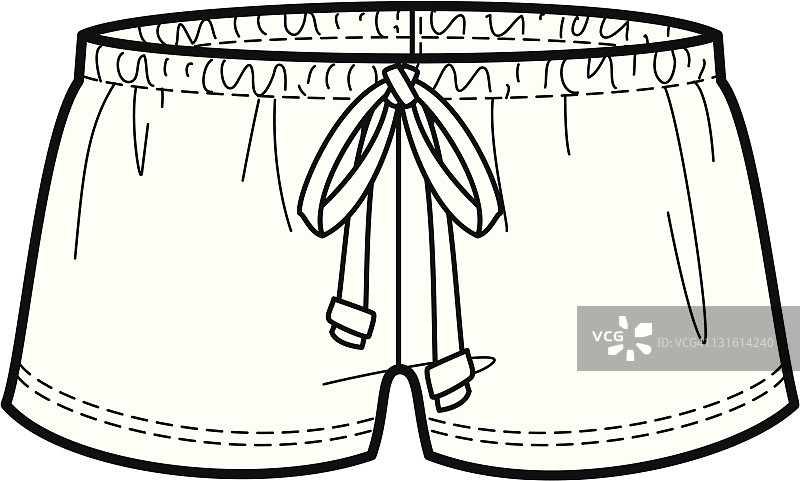 拉短裤的时尚插图图片素材