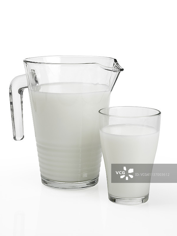 壶和一杯牛奶图片素材