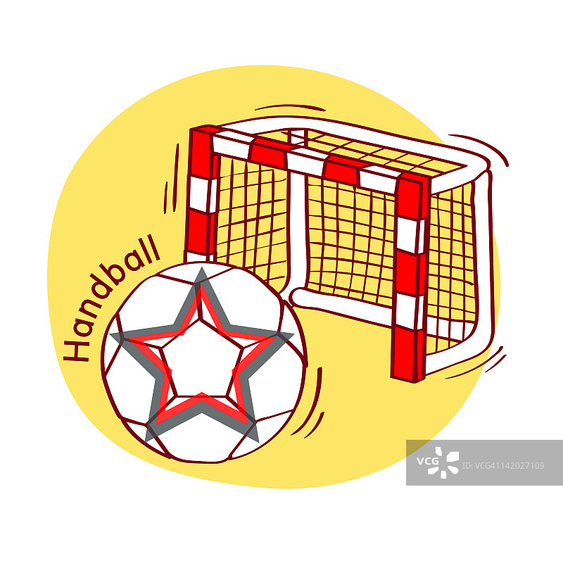 足球和球门的插图图片素材