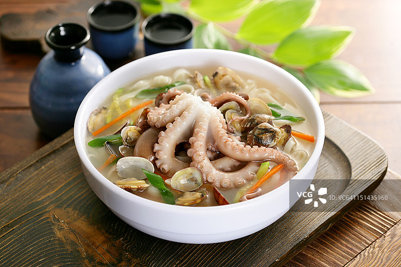 韩式食品，海产品搭配图片素材