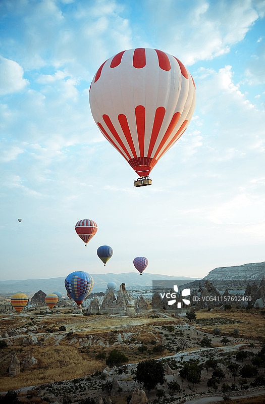 卡帕多西亚的热气球图片素材