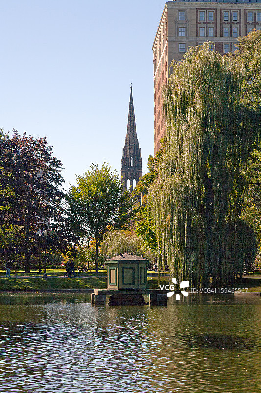 波士顿公共花园的泻湖图片素材