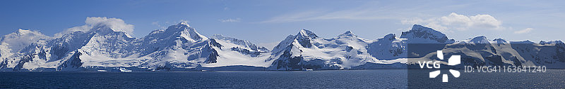 南极洲半月岛全景图片素材