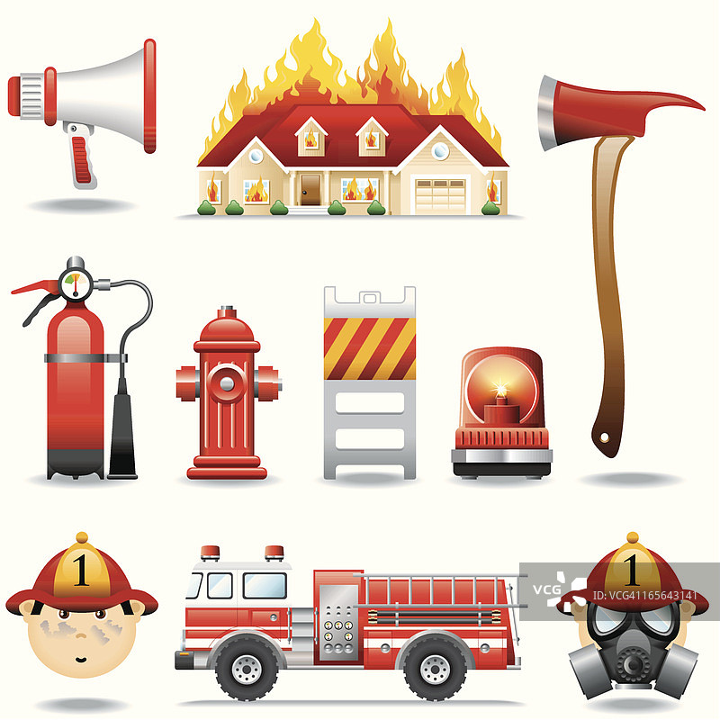 图标设置，消防安全图片素材