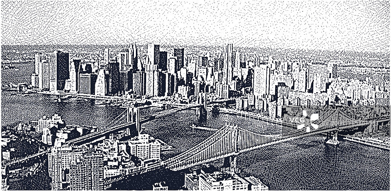 曼哈顿的天际线图片素材