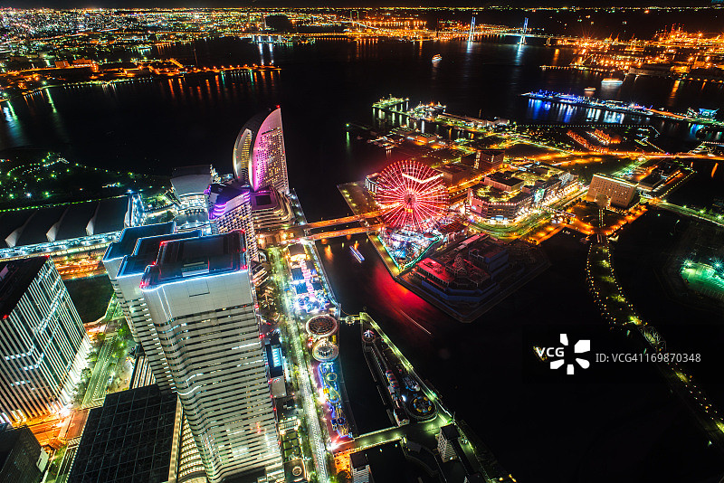 横滨港之夜图片素材