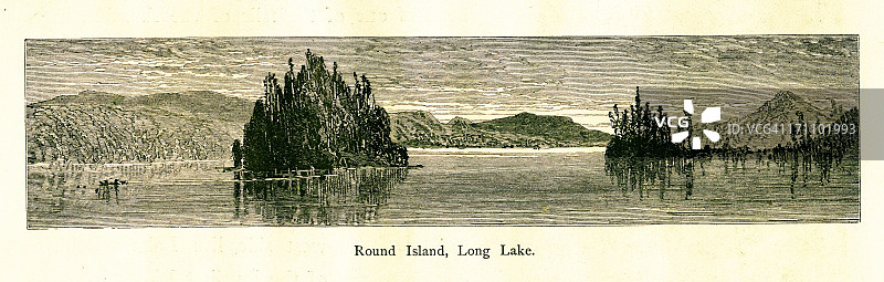 圆岛，长湖，纽约图片素材