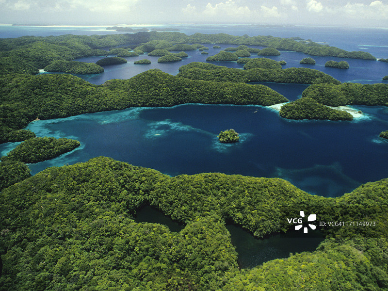 岩石群岛和水母湖，帕劳图片素材