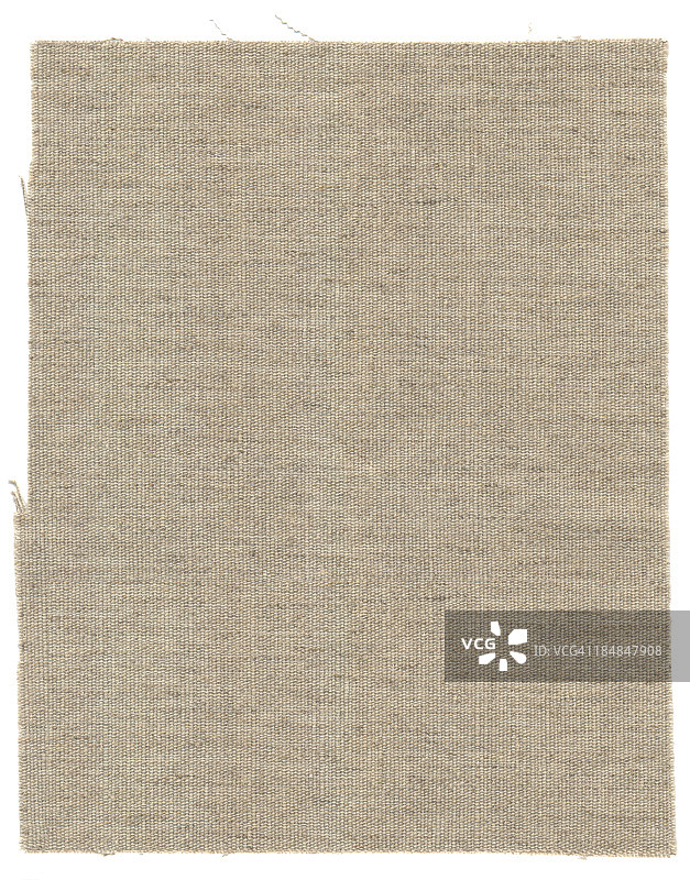 米色帆布纺织品(隔离)图片素材