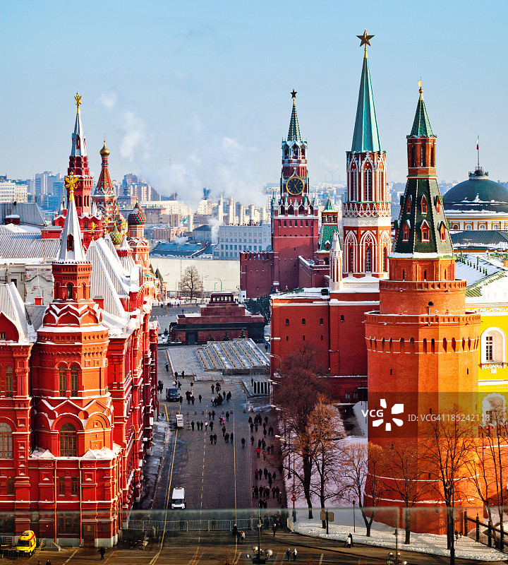莫斯科红场和克里姆林宫图片素材