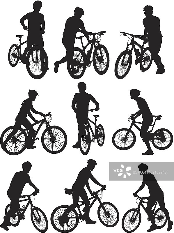 骑自行车的人图片素材
