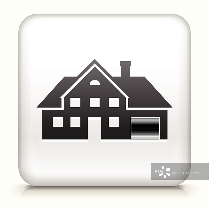 版税免费矢量图标按钮与房子图标图片素材