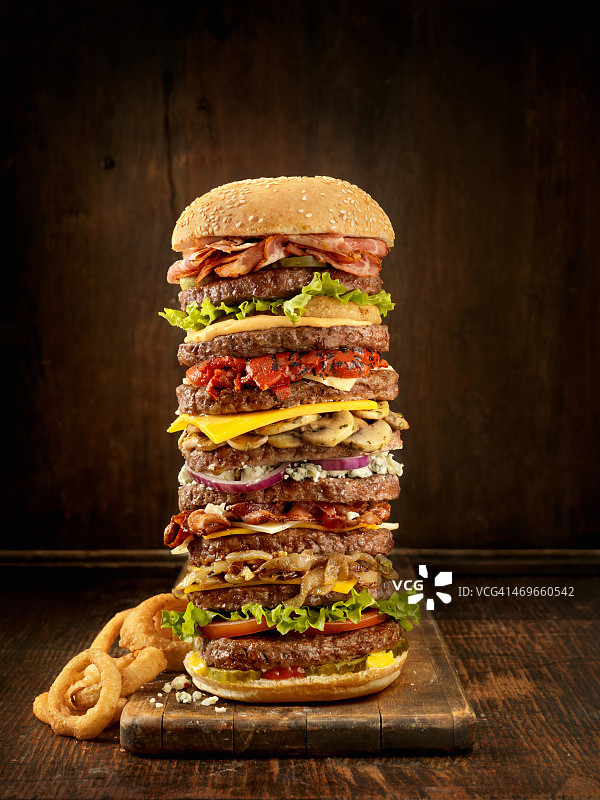 最喜欢的汉堡的配料图片素材