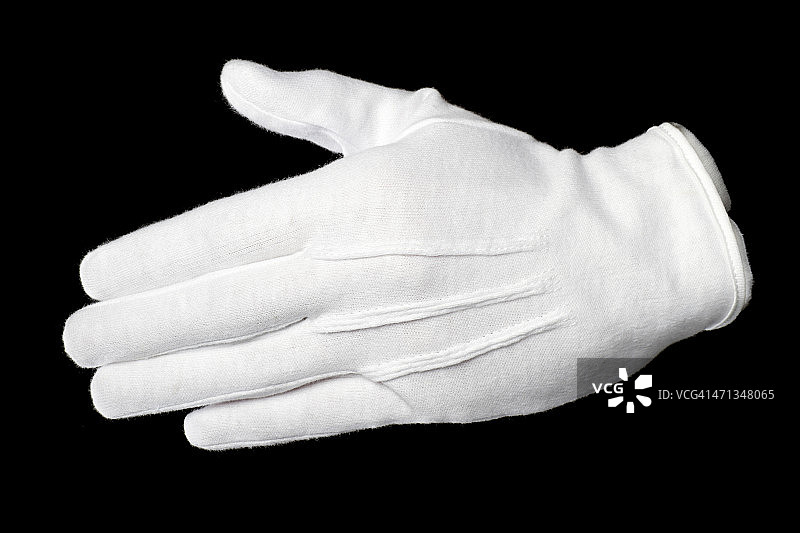 白色手套握手图片素材