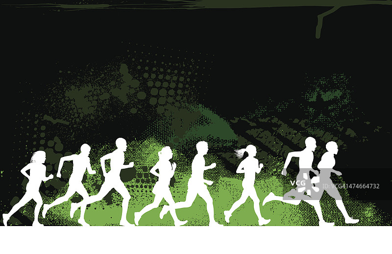 慢跑或跑步俱乐部Grunge背景图片素材