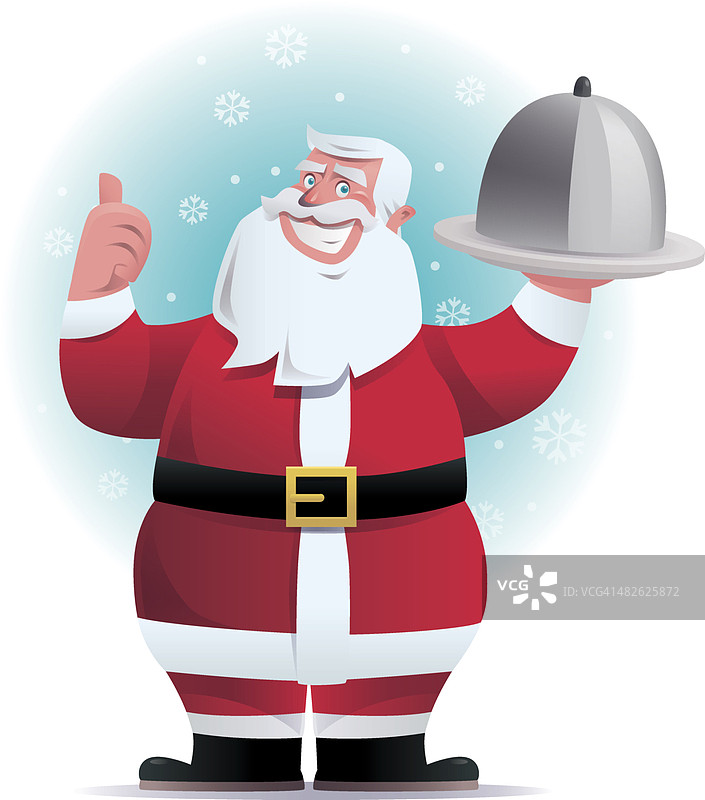 圣诞老人竖起大拇指图片素材