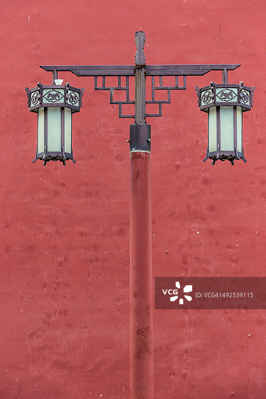 北京的中国古典路灯图片素材