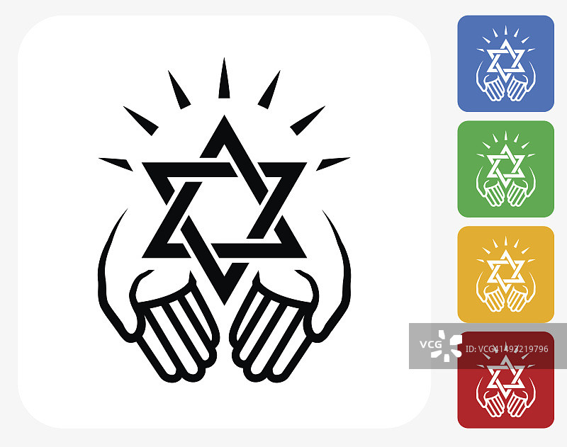 犹太教图标平面设计图片素材