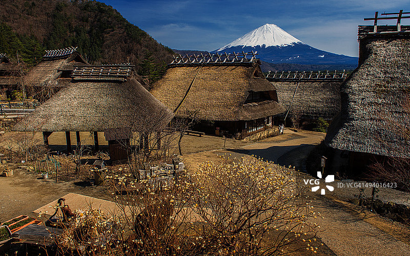 Saiko Iyashino-Sato Nenba和富士山图片素材