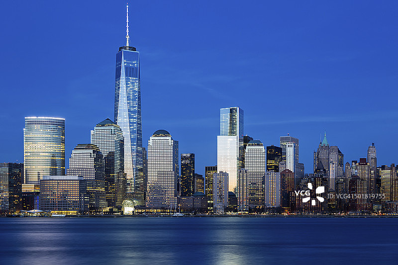 曼哈顿下城的黄昏，纽约图片素材