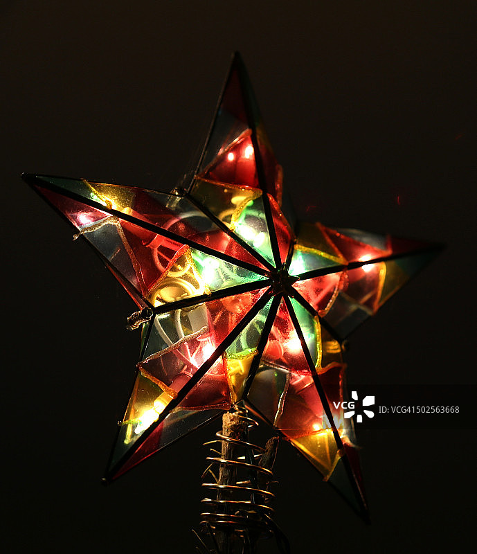 圣诞树上的星星图片素材